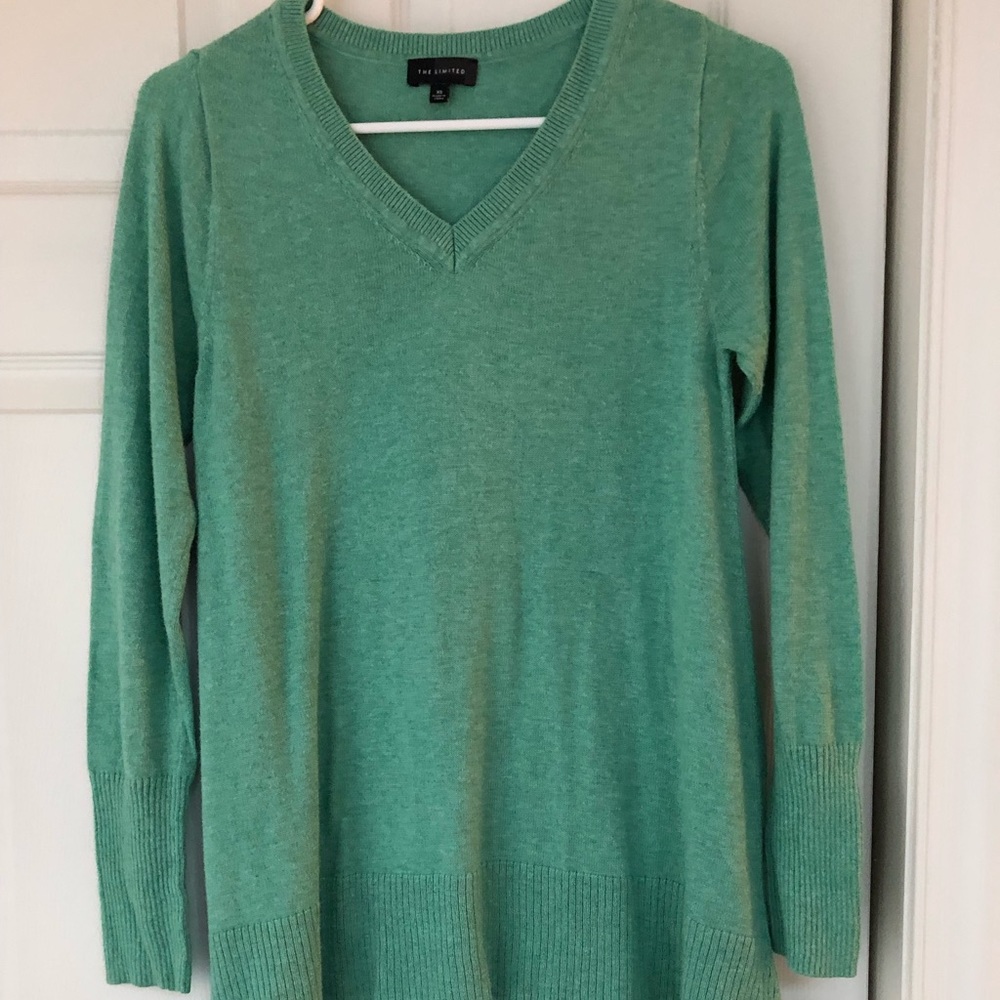 The Limited, Mint Green, V Neck